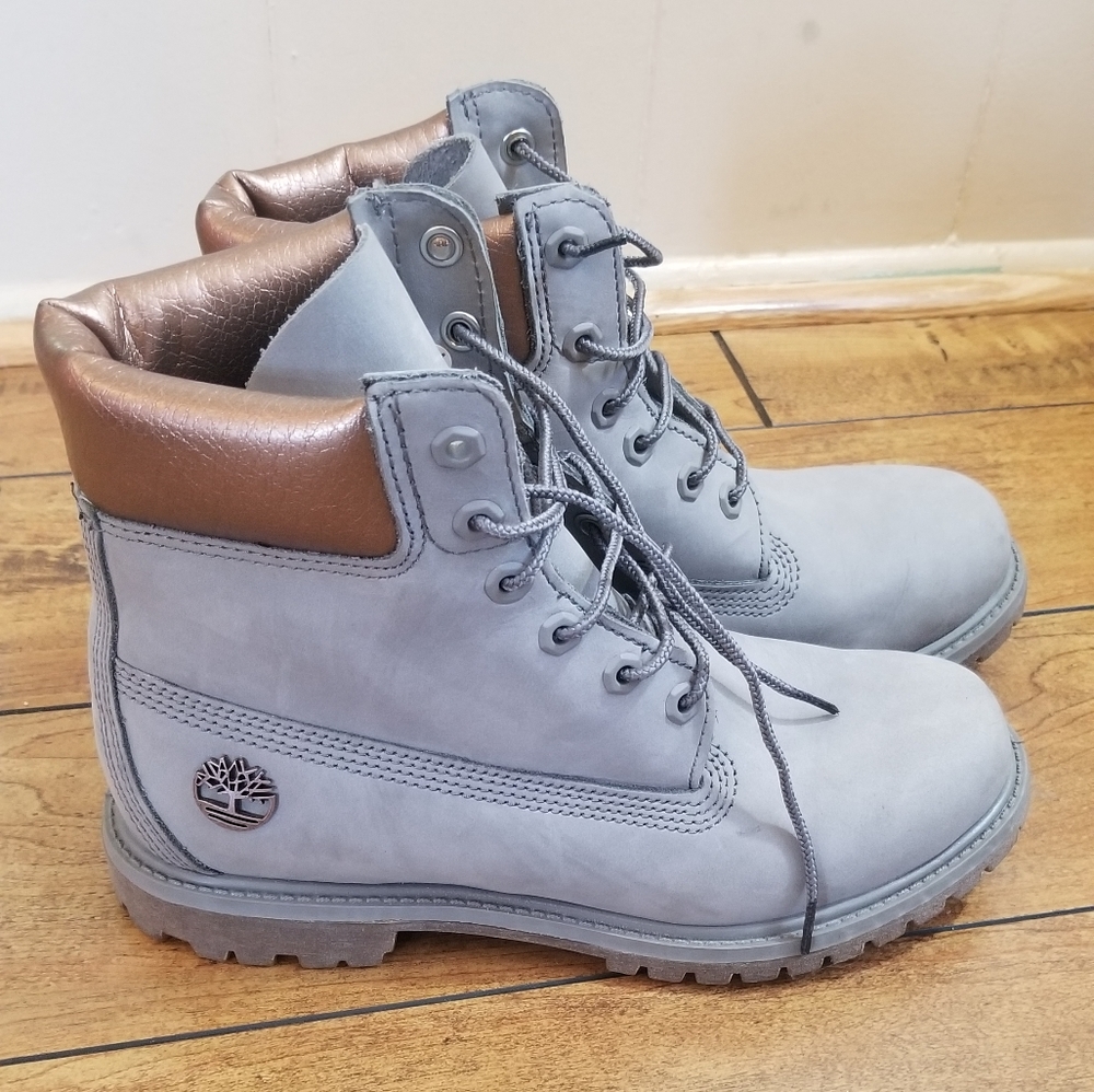 Tall Grey Timberland Boots